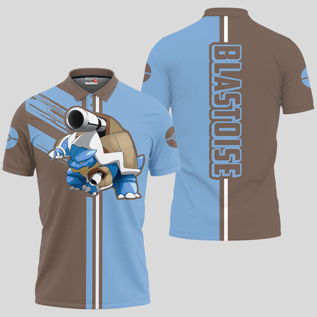 Anime Poloshirt Blastoise Pokémon Anime