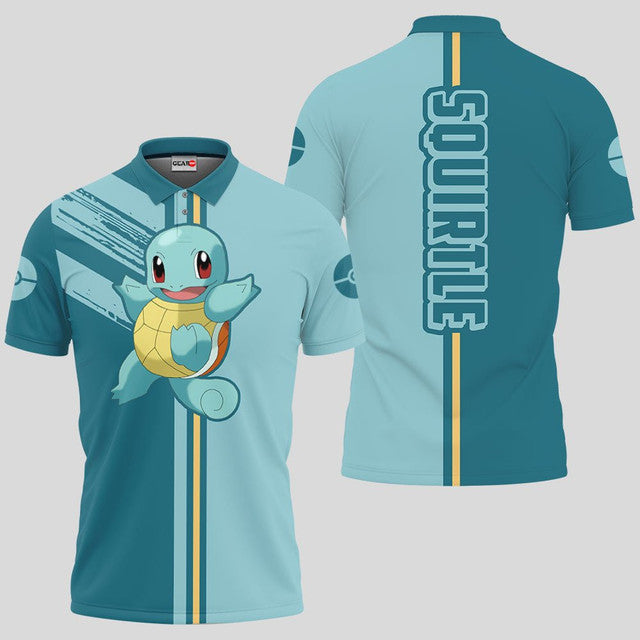 Anime Poloshirt Squirtle Pokémon Anime
