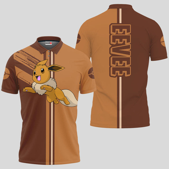 Anime Poloshirt Eevee Pokémon Anime