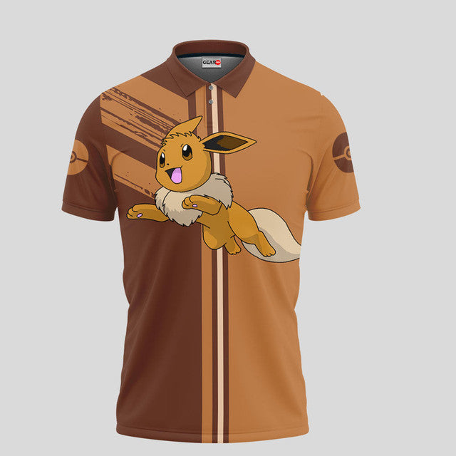Anime Poloshirt Eevee Pokémon Anime