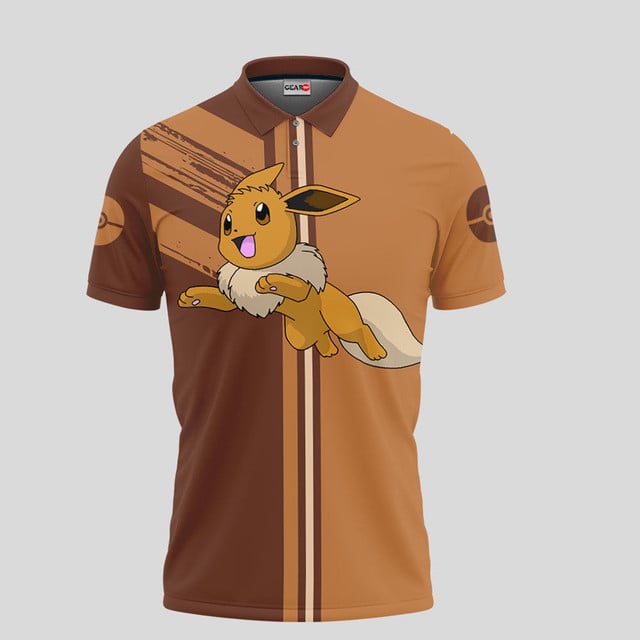 Anime Poloshirt Eevee Pokémon