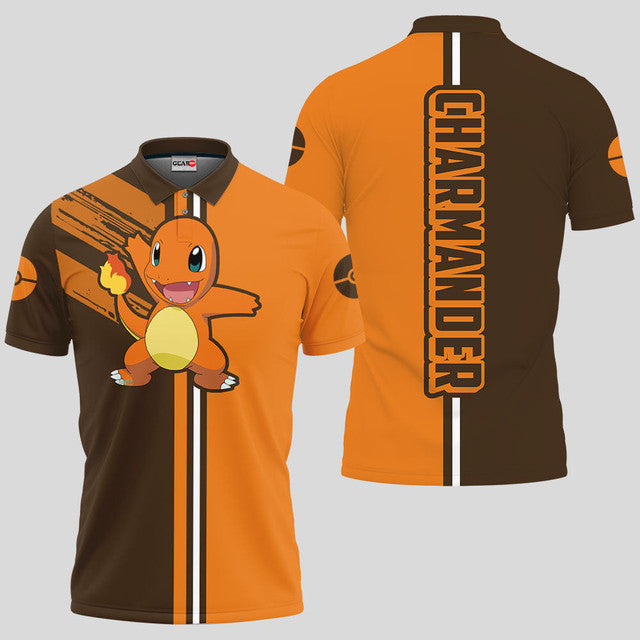 Anime Poloshirt Charmander Pokémon Anime