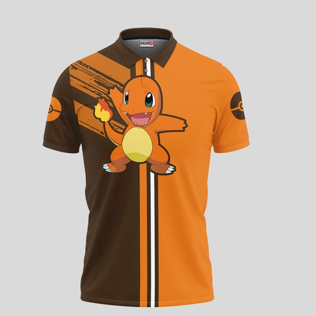 Anime Poloshirt Charmander Pokémon Anime