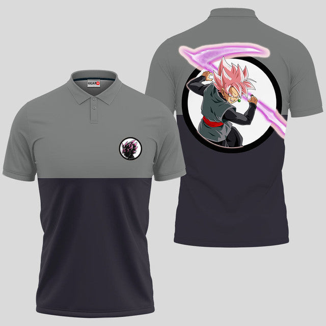Goku Black Rose Anime Poloshirt Individuelles