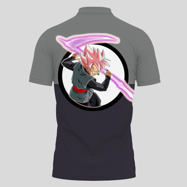 Goku Black Rose Anime Poloshirt Individuelles