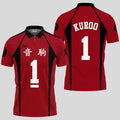 Tetsurou Kuroo Haikyuu Anime Poloshirt Haikyuu Individuelles