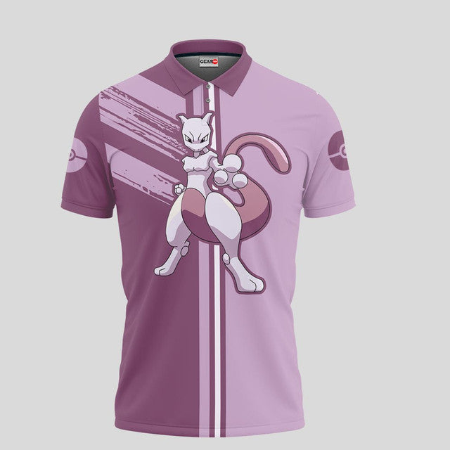 Anime Poloshirt Mewtwo Pokémon Anime