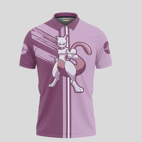 Anime Poloshirt Mewtwo Pokémon Anime