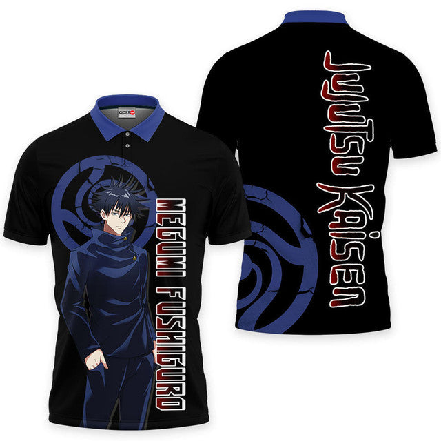 Anime Poloshirt Megumi Fushiguro Jujutsu Kaisen Anime