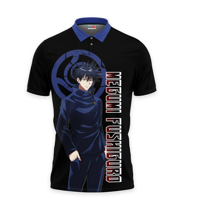 Anime Poloshirt Megumi Fushiguro Jujutsu Kaisen Anime