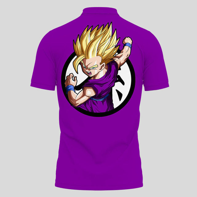 Anime Poloshirt Gohan SSJ Dragon Ball Anime