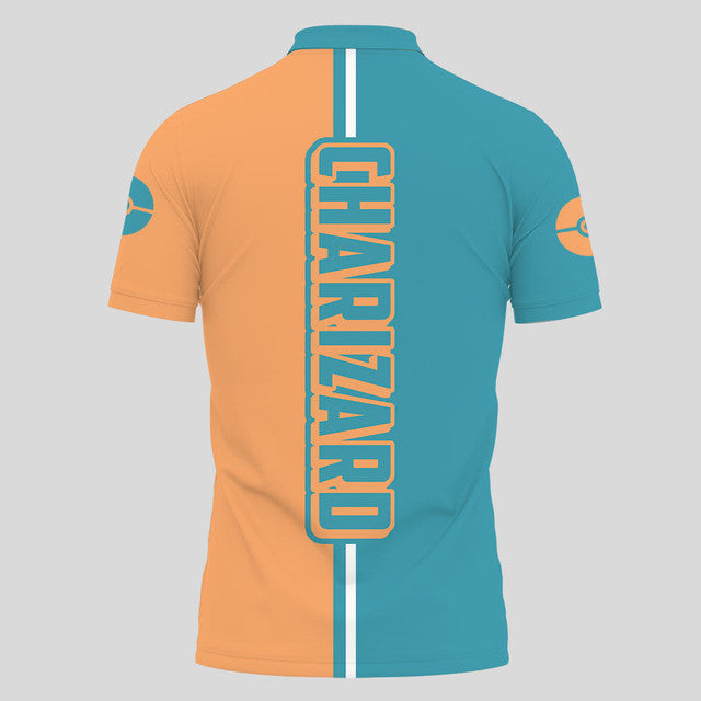 Anime Poloshirt Charizard Pokémon Anime
