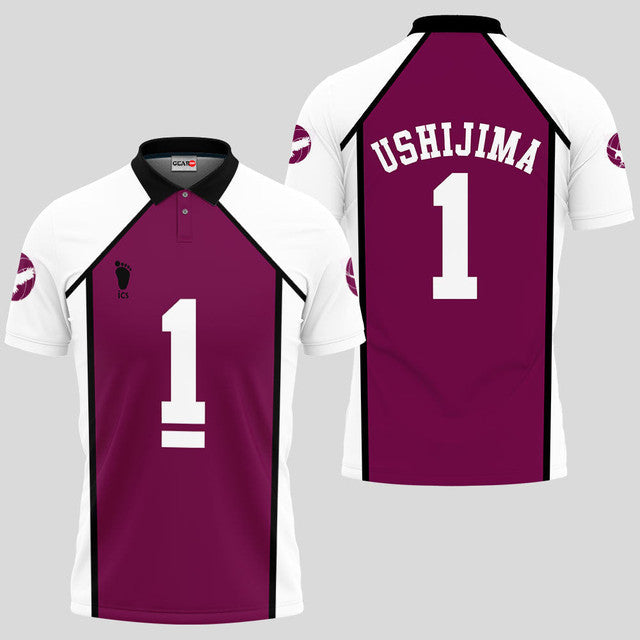 Wakatoshi Ushijima Haikyuu Anime Poloshirt Haikyuu Individuelles