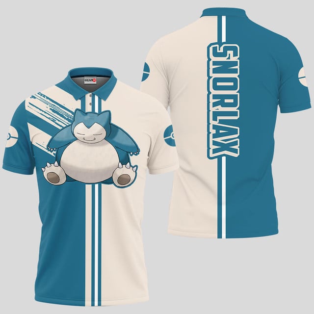 Anime Poloshirt Snorlax Pokémon