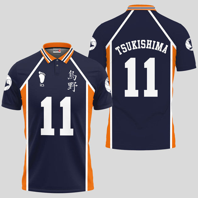 Kei Tsukishima Haikyuu Anime Poloshirt Haikyuu Individuelles