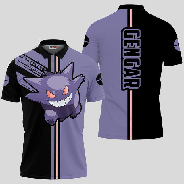 Anime Poloshirt Gengar Pokémon Anime