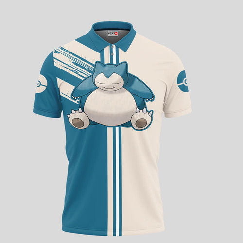 Anime Poloshirt Snorlax Pokémon Anime