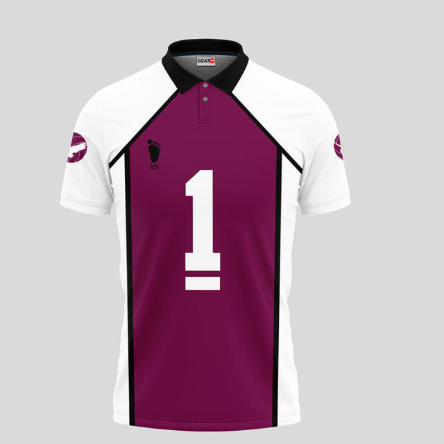 Wakatoshi Ushijima Haikyuu Anime Poloshirt Haikyuu Individuelles