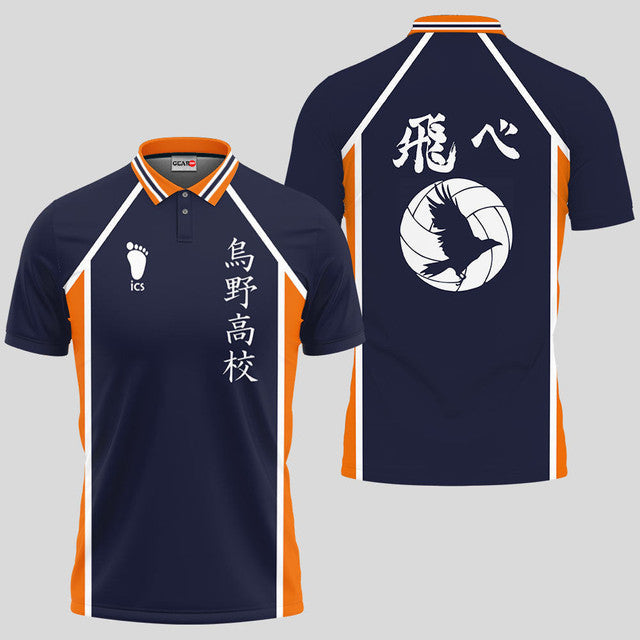 Anime Poloshirt Karasuno Haikyuu Anime