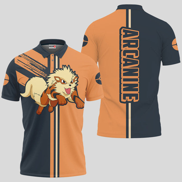 Anime Poloshirt Arcanine Pokémon Anime