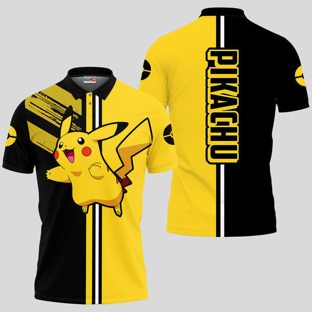 Anime Poloshirt Pikachu Pokémon Anime