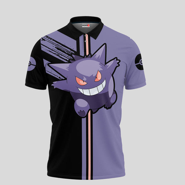 Anime Poloshirt Gengar Pokémon Anime