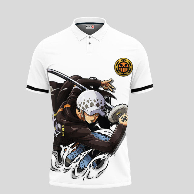 Trafalgar Law Anime Poloshirt Cosplay Anime Fanartikel