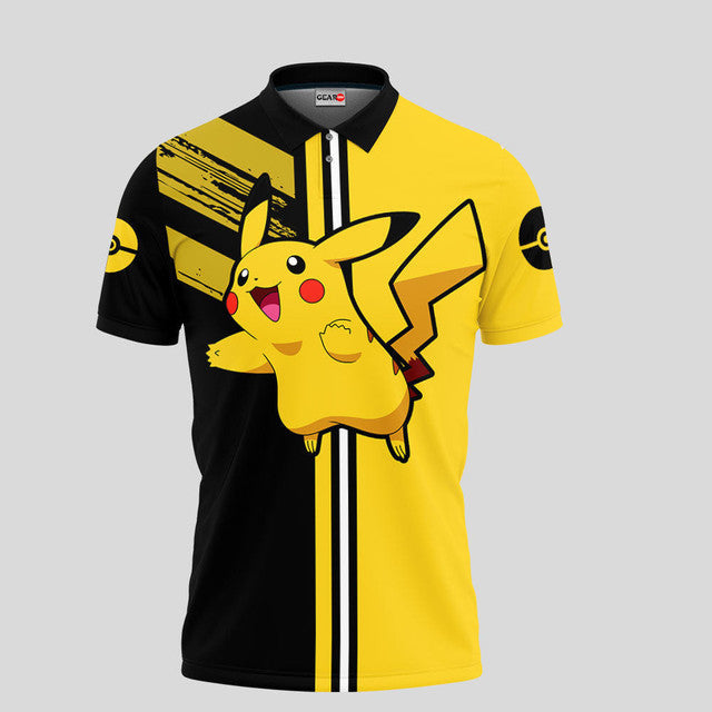 Anime Poloshirt Pikachu Pokémon Anime