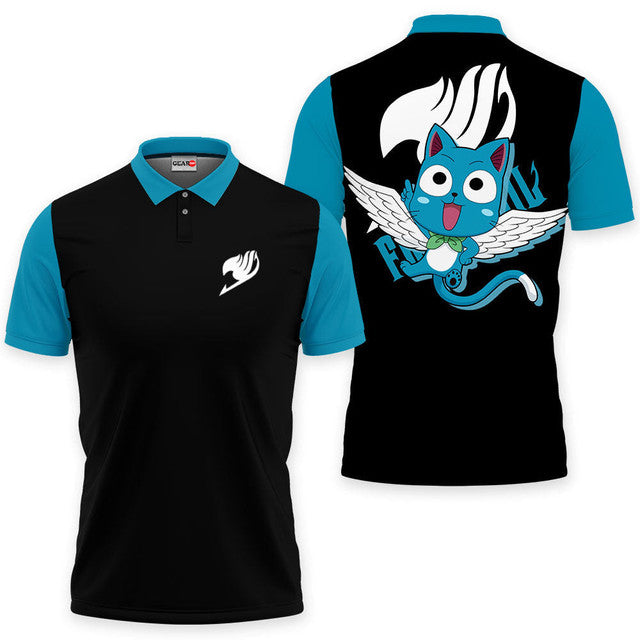 Anime Poloshirt Happy Fairy Tail Anime