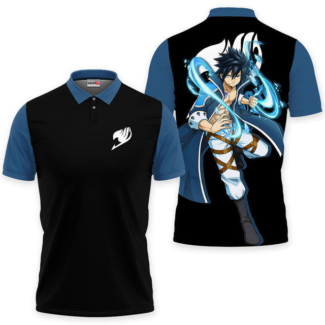Anime Poloshirt Gray Fullbuster Fairy Tail Anime