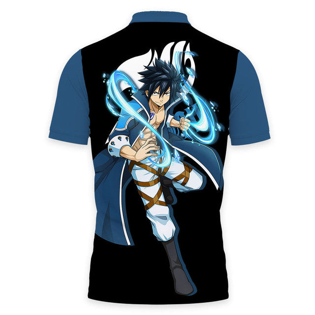 Anime Poloshirt Gray Fullbuster Fairy Tail Anime