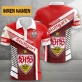 VfB Stuttgart Poloshirt mit individuellem Namen Limitierte Edition Rot