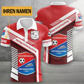 SpVgg Unterhaching Poloshirt mit individuellem Namen Limitierte Edition Rot