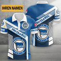 Hertha BSC Poloshirt mit individuellem Namen Limitierte Edition Blau