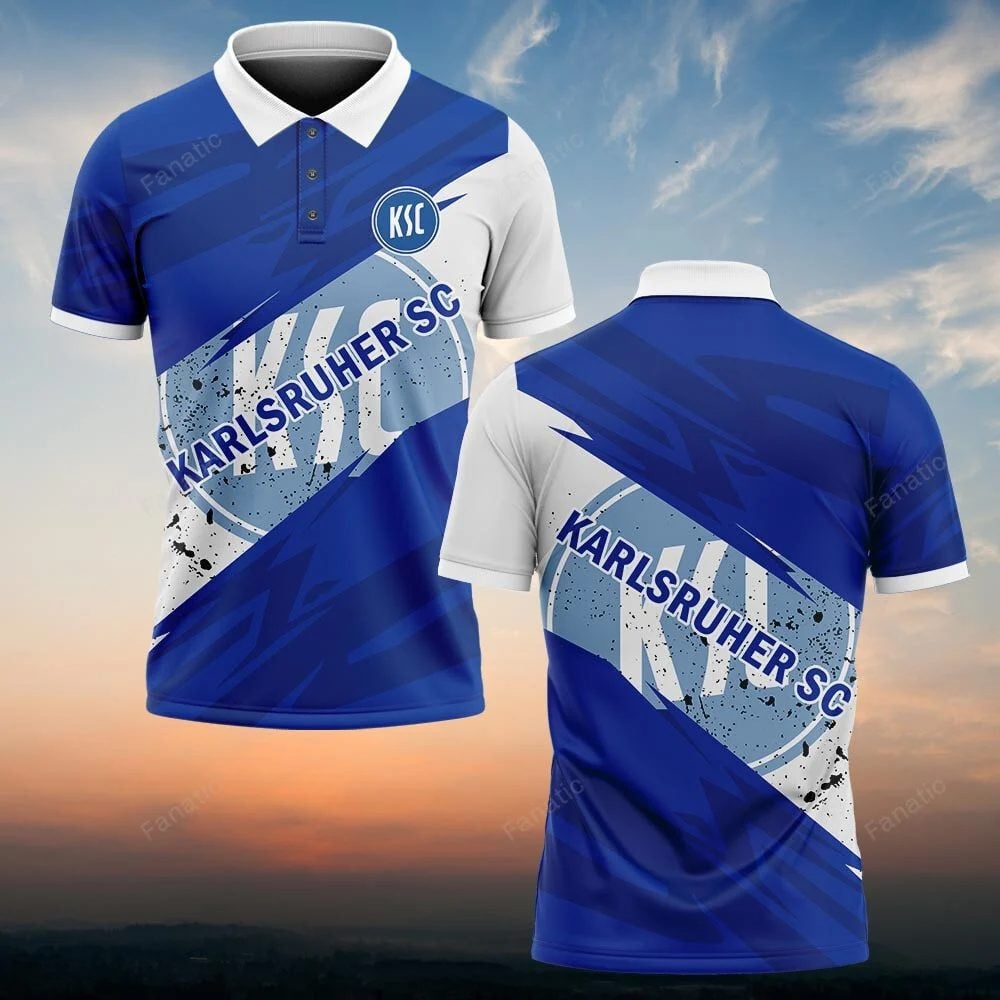 Karlsruher SC Poloshirt Sportliches Design Blau