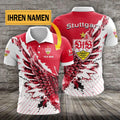 VfB Stuttgart Poloshirt mit individuellem Namen Flügel Rot