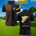 TSG 1899 Hoffenheim Poloshirt mit individuellem Namen Karomuster Schwarz