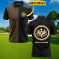 Eintracht Frankfurt Poloshirt mit individuellem Namen Karomuster Schwarz