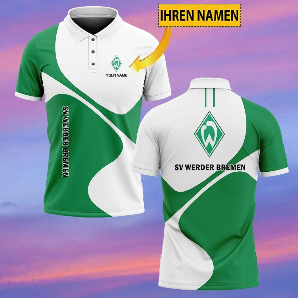SV Werder Bremen Poloshirt Neuer Stil mit individuellem Namen Grün