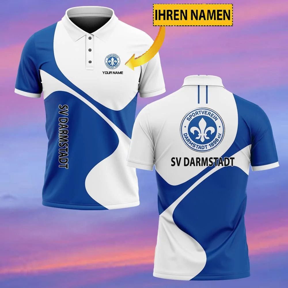 SV Darmstadt 98 Poloshirt Neuer Stil mit individuellem Namen Blau