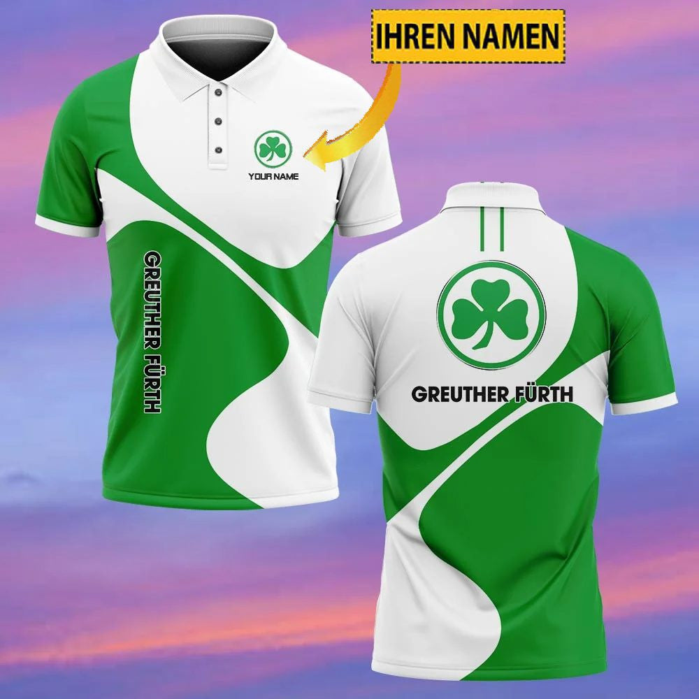 SpVgg Greuther Fürth Poloshirt Neuer Stil mit individuellem Namen Grün