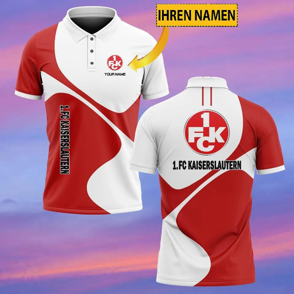 FC Kaiserslautern Poloshirt Neuer Stil mit individuellem Namen Rot
