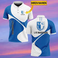 FC Magdeburg Poloshirt mit individuellem Namen Neuer Stil Blau