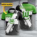 VfL Wolfsburg Poloshirt mit individuellem Namen Premium Ausgabe Grün