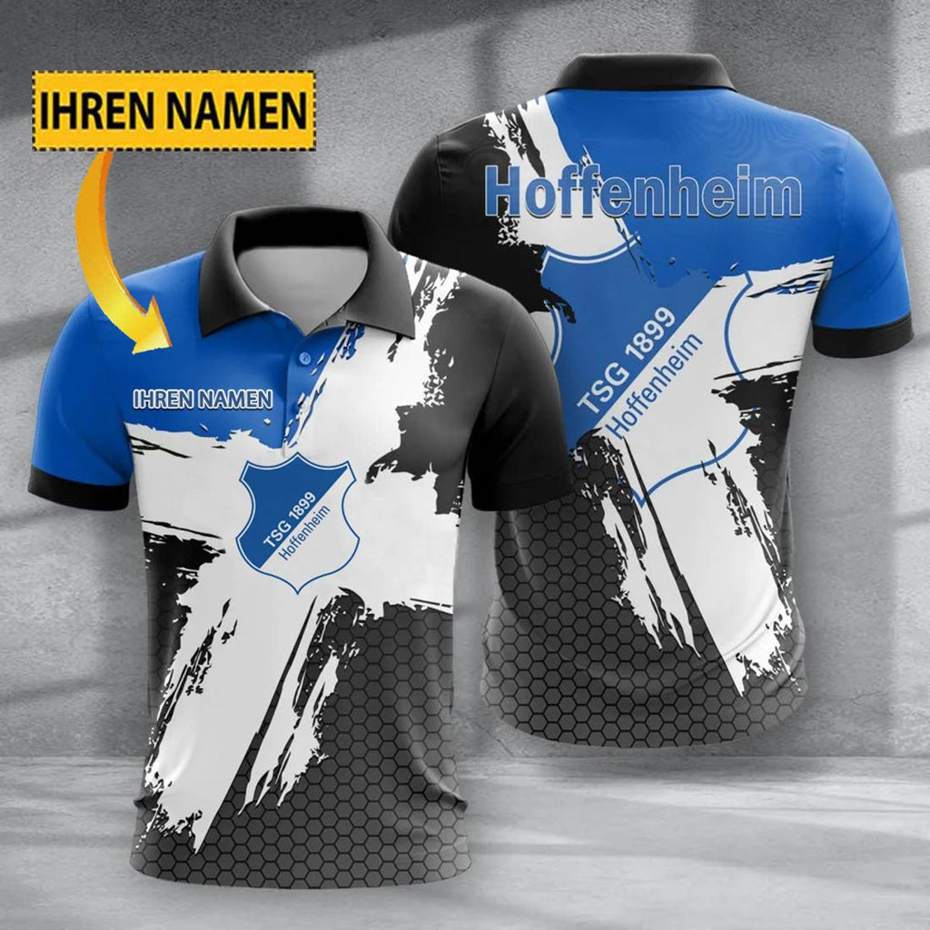 TSG 1899 Hoffenheim Poloshirt Premium Edition mit individuellem Namen Blau