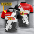 FC Union Berlin Poloshirt Premium Ausgabe mit individuellem Namen Rot