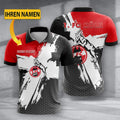 FC Köln Poloshirt Premium Edition mit individuellem Namen Rot