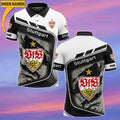 VfB Stuttgart Poloshirt mit individuellem Namen Neue Edition Weiß
