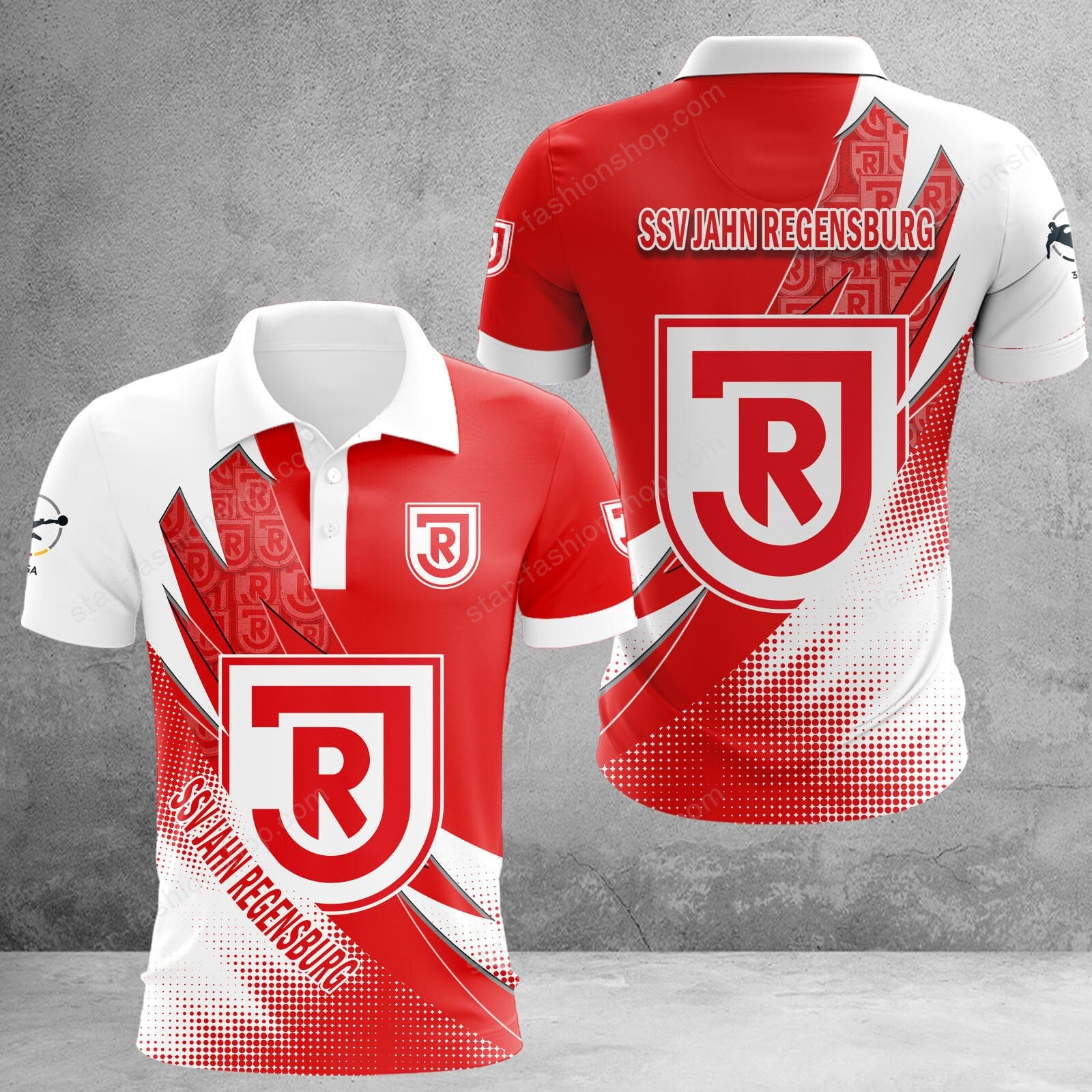 SSV Jahn Regensburg Poloshirt Sonderedition Weiß Rot