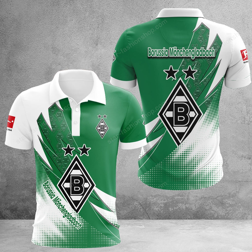 Borussia Mönchengladbach Poloshirt Sonderedition Weiß Grün